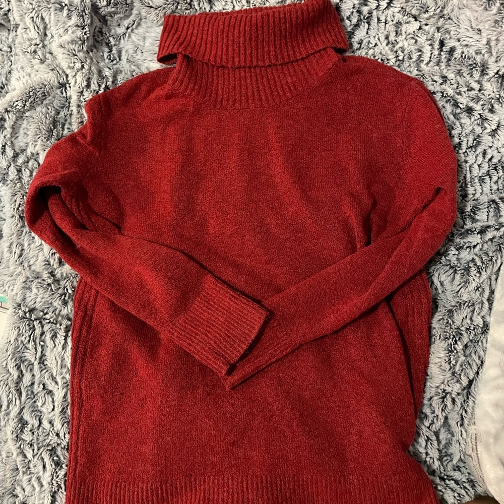 red turtle neck sweater never worn before size small